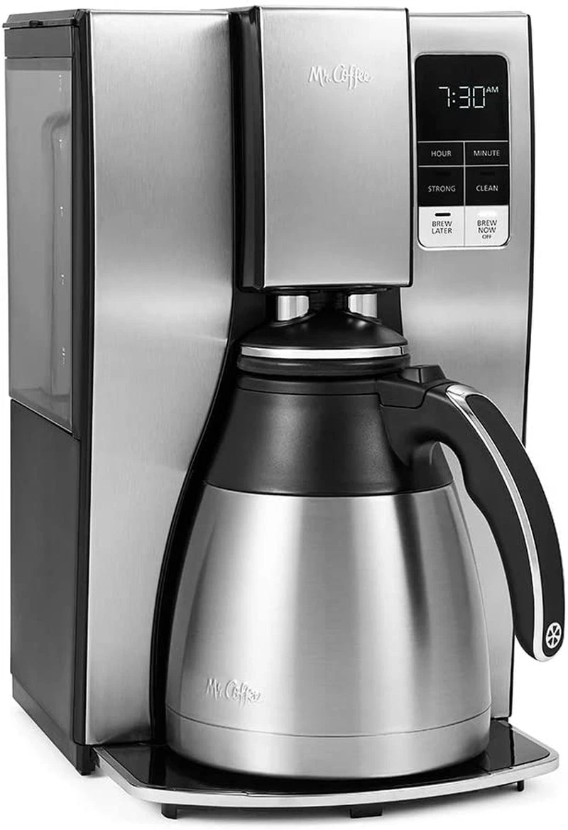 10-Cup Programmable Coffee Maker with Thermal Carafe & Brew Strength Control
