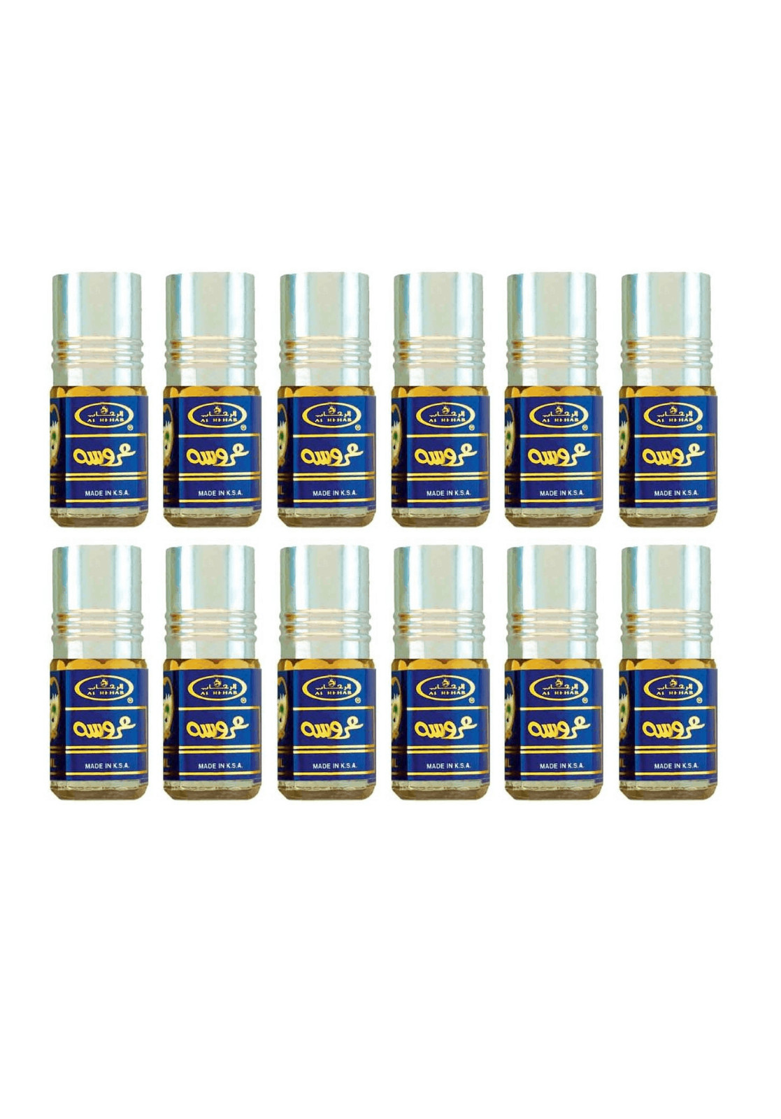 Huile parfumée Aroosah concentration intense sans alcool Al Rehab 12x3ml longue durée