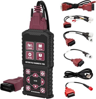 FXTUL M3-A Motorcycle Diagnostic Tool Code Reader Scanner, Read Data Stream 220V