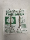 Roberts Colonial VTG Brass Wall PLATE HANGER Wire w/ Springs For Plates Sz 5-7”