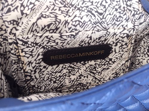 Rebecca Minkoff Quilted Mini Affair Bag in Blue Leather. Excellent condition. - Picture 8 of 16