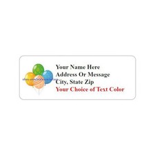 30 Balloon Custom Return/Mailing Address labels 1" x 2.625" - Free USA Shipping