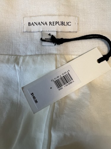 NEW WITH TAGS Banana Republic Linen Square Neck Long Vest Size 4 - Picture 5 of 6