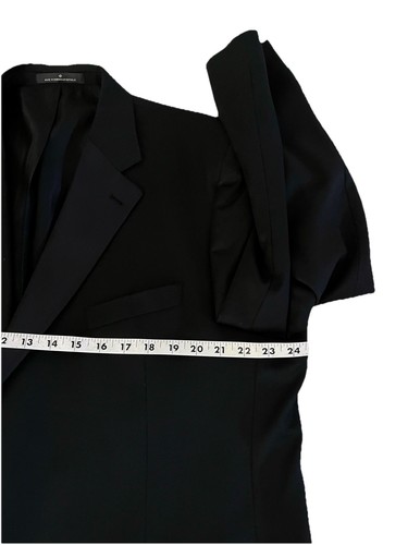 Joseph Abboud 'Black Tie' Tuxedo Suit Jacket Pants 46R 40x28.5 Black Fine Wool - Picture 11 of 20