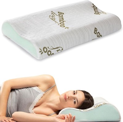 Flowen Nackenstützkissen Memory Foam ergonomisch 60x40 cm Bambus Bezug Aloe-Vera