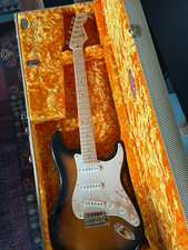 2004 Fender 50th Anniversary American Deluxe Stratocaster in two-tone sunburst
