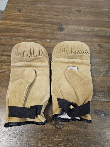 VINTAGE TUF-WEAR Suede Boxing Mits Punching Bag Sz Large - Picture 3 of 8