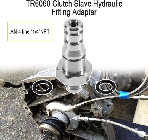 TR6060 Clutch Slave Cylinder Hydraulic Line Adapter Fitting AN-4 TREMEC SWAP SS - Picture 8 of 13