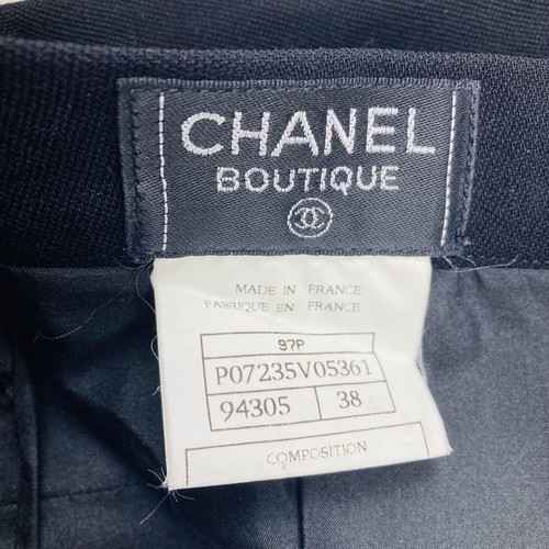 CHANEL CC Logo Skirt Wool Black 38/M(US:S) 75425c - Picture 21 of 24