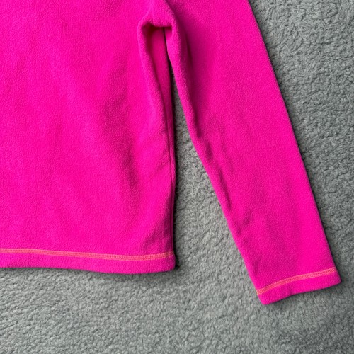 Giacca pile bambina gloria sbiadita giovane grande rosa quarto zip pullover - Foto 9 di 10