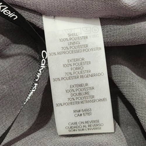 Kalvin Klein Bluse Größe M grau Farbe vorne Rüschen transparent leicht. Neu - Bild 9 von 10