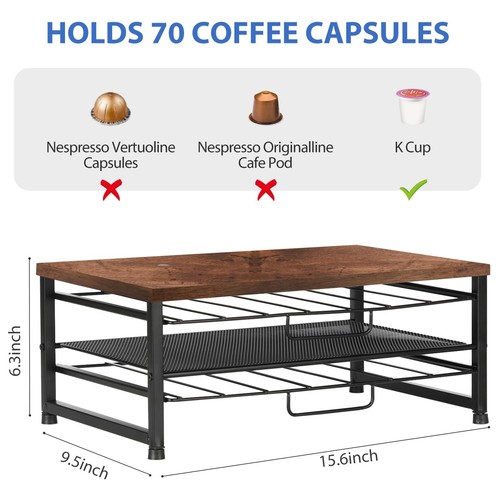 ECOLOVI K Cup Holder Organizer for 70 Pods, 2-Tier Coffee Pod Holder for K-Cu... - Picture 2 of 6