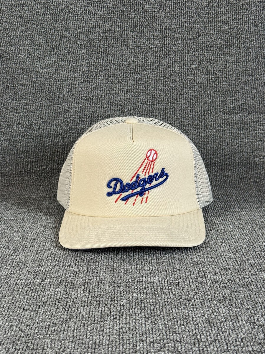 Mitchell & Ness Dodgers Trucker Snapback Cream Blue Retro Hat