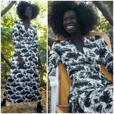 REFORMATION Elysian Merrick Silk Maxi Wrap Dress SZ M