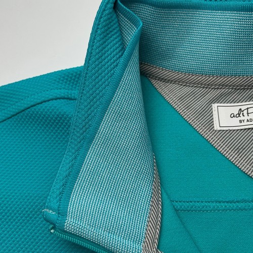 Adidas AdiPure Pullover Golf Sport Training Viertel-Reißverschluss türkis Herren Large - Bild 4 von 10
