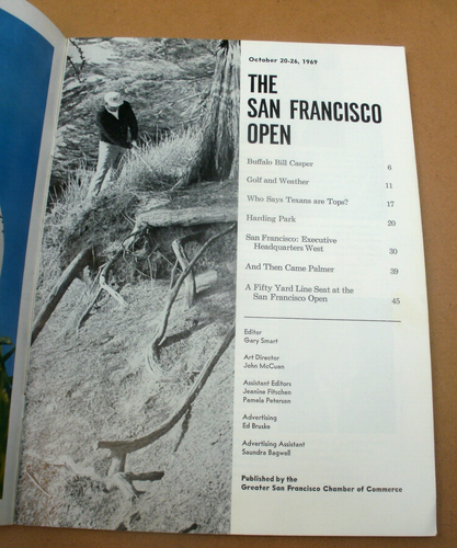 1969 SF OPEN GOLF PROGRAMM mit 6 Autogrammen Willie Mays, Dean Martin, Bing Crosby - Bild 2 von 6