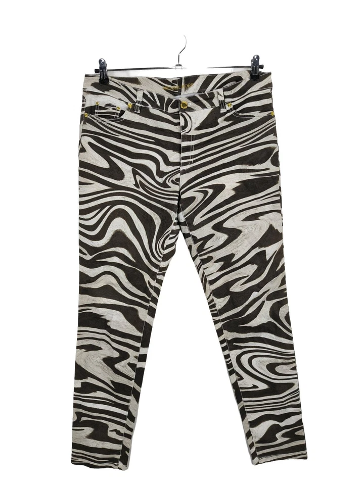 MICHAEL KORS Pantalón de tubo Mujeres Pantalón Talla EU 44 blanco puro-negro - Imagen 1 de 4