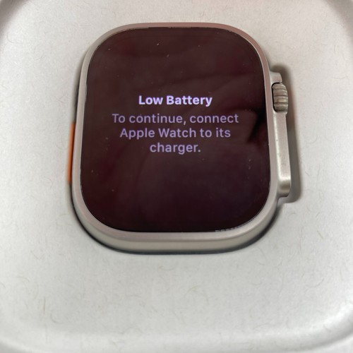 Apple Watch Ultra 2 GPS 49mm Titanium Case with Blue/Black Trail Loop Band - Picture 6 of 13