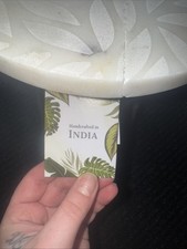 Gold Metal Plant Stand Mid Century Modern Side Table Tripod Legs Made in India