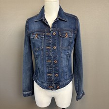 Zara Trafaluc Denim Jacket Retro Trucker Medium Wash Size Medium