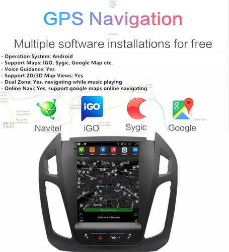 9.7'' Vertical Stereo Radio 4GB+32GB For Ford Transit/Tourneo Connect 2014-2018 - Picture 10 of 18