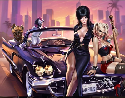 #ad ELVIRA HARLEY QUINN #1 I SINYUKHINA WRAPAROUND NYCC LTD 500 PRESALE 10 24 $44.99