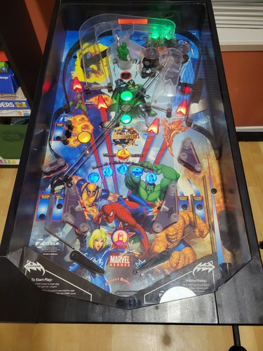Zizzle Marvel Super Heroes Pinball Machine 2007 (Works, See Description) - Picture 5 of 7