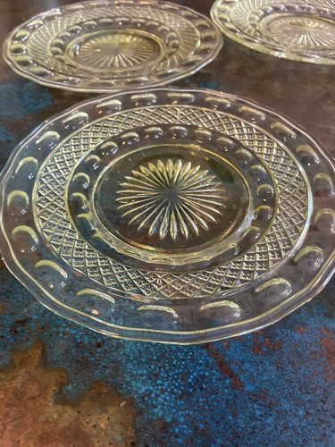 6 platos antiguos vintage de la depresión amarilla de 8" - Imagen 6 de 13