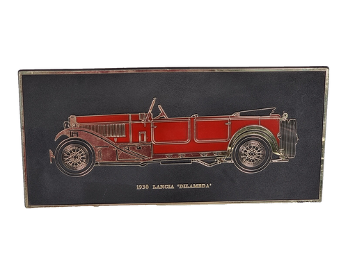Frank Down Ltd 1930 Lancia Dilambda Plastic Wall Plaque 29cm x 13.5cm Vintage - Picture 3 of 8