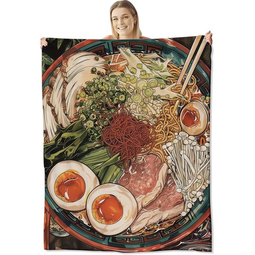 3D Cartoon Food Printing Series Sleeping Blanket, Sofa Bed Sheet Blanket - Picture 11 of 17