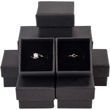 20pcs Kraft Cotton Filled Cardboard Paper Jewelry Gift boxes Ring box Square