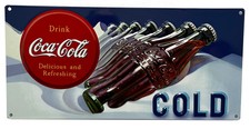 Ande Rooney Signs Coca-Cola Drink Coca Cola Cold Delicious Embossed Tin Sign