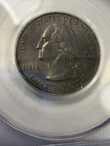 2004-P Mint Error Michigan 25 Cents Improperly Annealed Planchet, PCGS MS66 - Picture 3 of 6