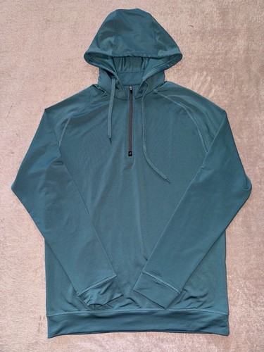 Swannies Golf Hoodie Mens Green Vandyke 1/4 Zip Pullover Performance Size Medium