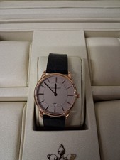 Gents Dreyfuss and Co 1980 Brown Leather Strap Watch rose gold plated