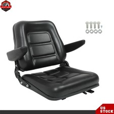 Universal Forklift Seat Fold Down Tractor Seat Adjustable Back  Armrest