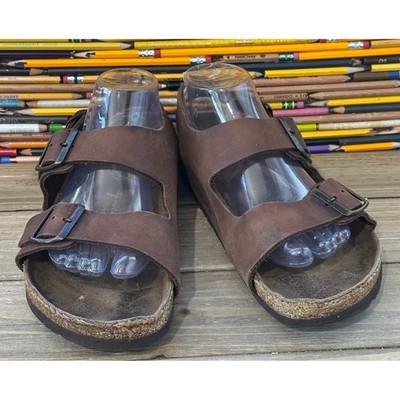 Birkenstock Milano Oiled Leather Sandals Mens 41 / 8 Brown  display picture 1