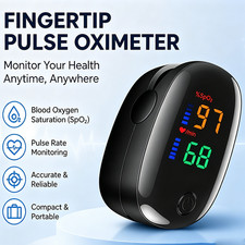 Fingertip Pulse Oximeter SpO2 Oxygen Heart Rate Monitor Blood Oxygen Meter