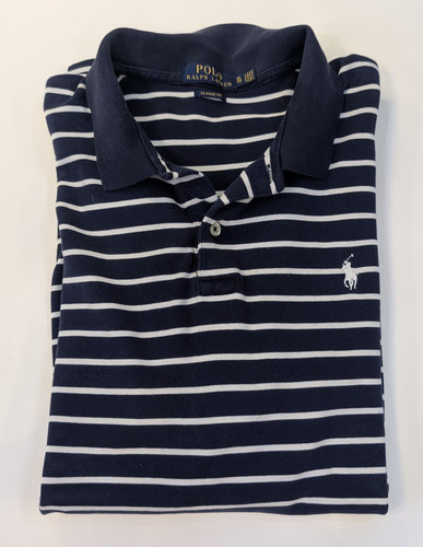 Polo Ralph Lauren Navy/White Stripped Classic Fit Men's Size XL - Picture 7 of 7