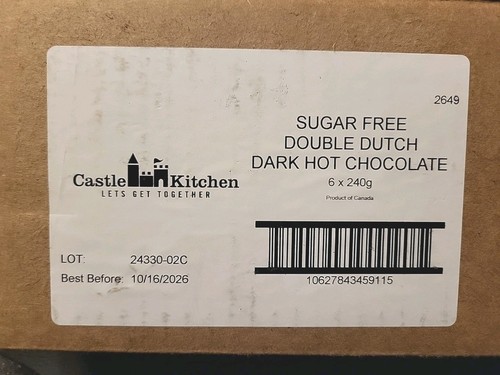 6ct Castle Kitchen Sugar Free Double Dutch Dark Chocolate Hot Cocoa Mix BB 10/26 - Picture 6 of 8