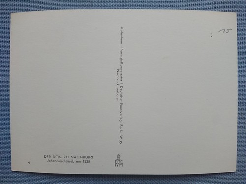 alte Ansichtskarte Postkarte AK Dom zu Naumburg Johannesschüssel um 1225 - Picture 2 of 2