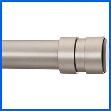 Adjustable Tension Curtain Rod 32-78'' No Drill, Silver Alloy Steel Elegance