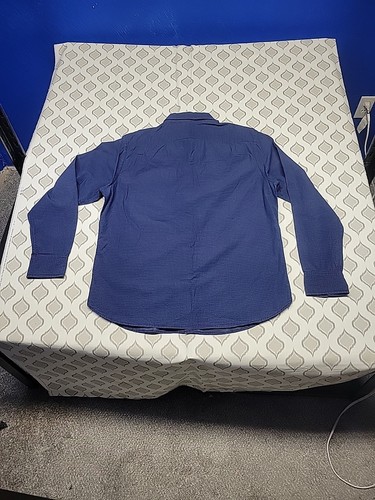 J Crew Hemd Herren Large Blau Weiß Punkte Langarm Button Down Preppy - Bild 5 von 5