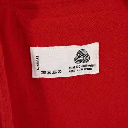 Escada Skirt Suit Womens 8 US 40 Red Wool Embroidered Detail Margaretha Ley Vtg - Picture 12 of 23