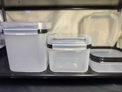 Vintage Tupperware Modular Mates, Clear With Hinged Top NEW (Signature Line)