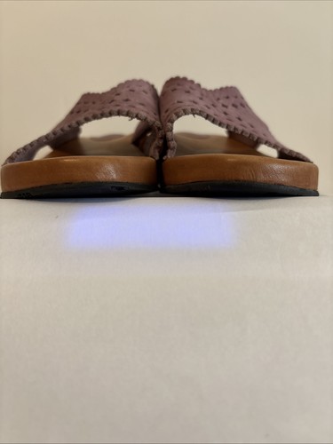 1803 Damen Pantoletten Keilabsatz Sandalen Größe 40 Made In Portugal Mauve Lavendel - Bild 3 von 9
