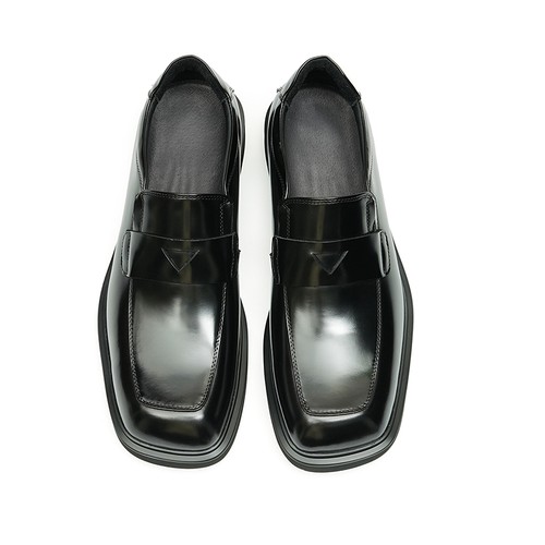 Scarpe casual inglesi uomo formali business pelle punta quadrata nuove mocassini scarpe - Foto 25 di 28