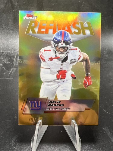 2025 Topps Finest MALIK NABERS Reflash Gold Refractor /50 Giants
