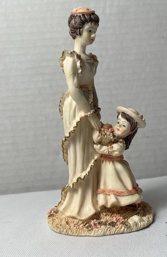 Lot of 2 Mother & Daughter Victorian Figurines w/ Roses Standing Sitting - Picture 19 of 20