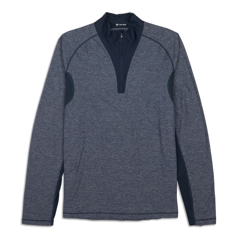 Мужской повседневный пуловер lululemon на молнии 1/2 размер M мульти